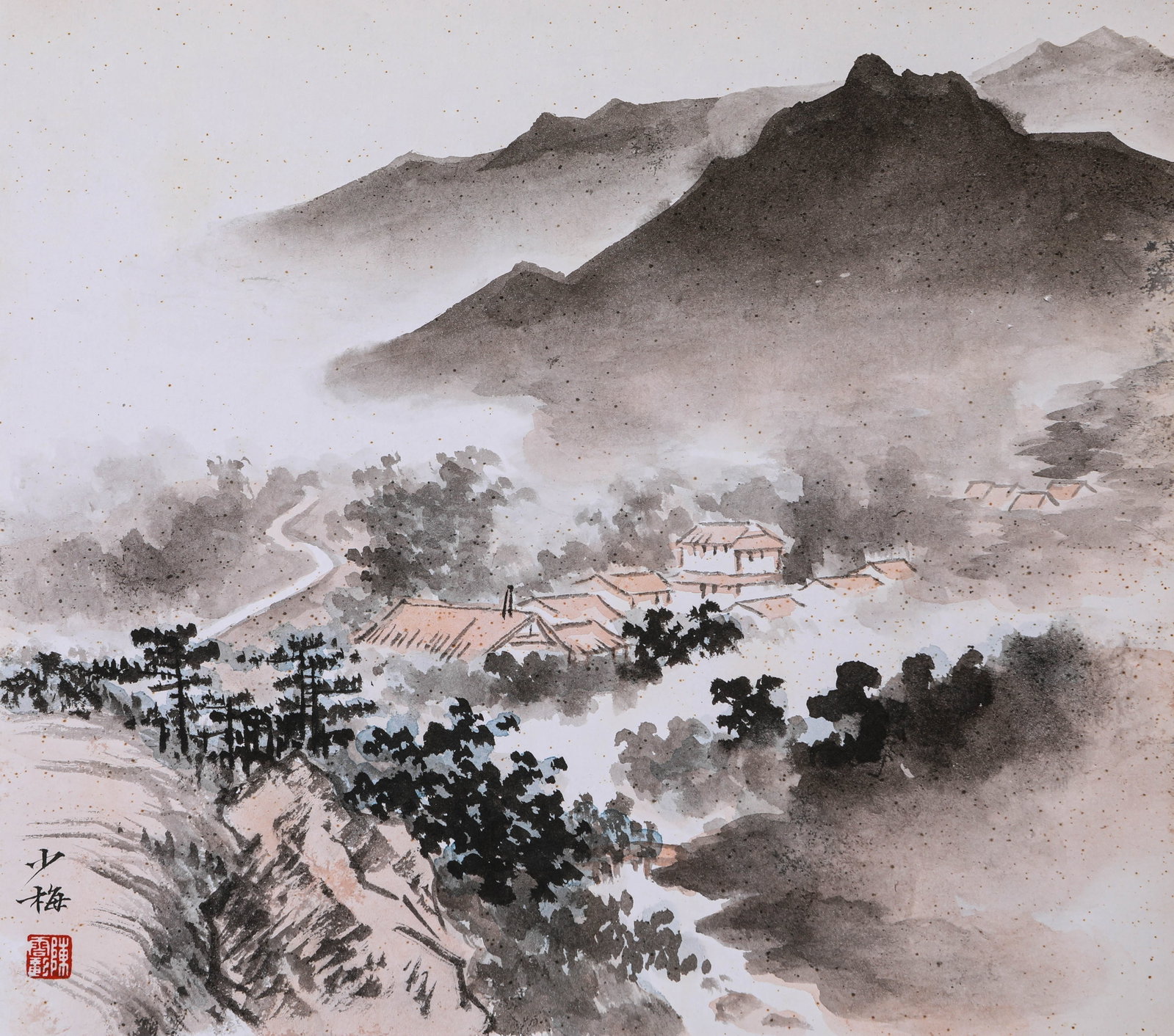 Chen Shaomei (1909-1954), attributed to, Mountain Dwelling: Chen Shaomei (1909-1954), attributed to, Mountain Dwelling Provenance: From the esteemed former collection of a key institution in the Kansai region committed to fostering cultural exchange between Ch
