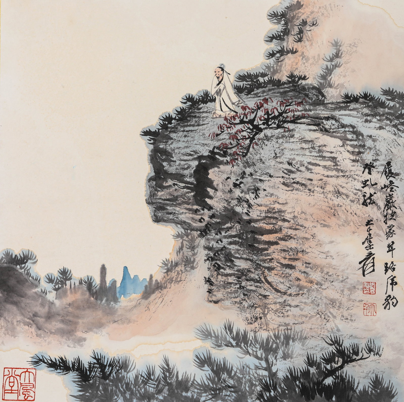 Zhang Daqian (1899-1983), attributed to, Landscape (1 of 4)
