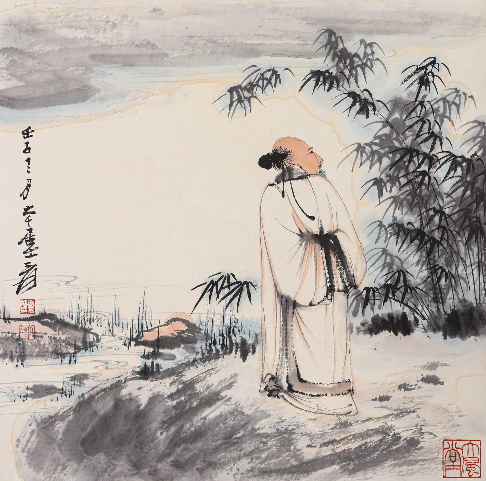 Zhang Daqian (1899-1983), attributed to, Noble Scholar (1 of 4)
