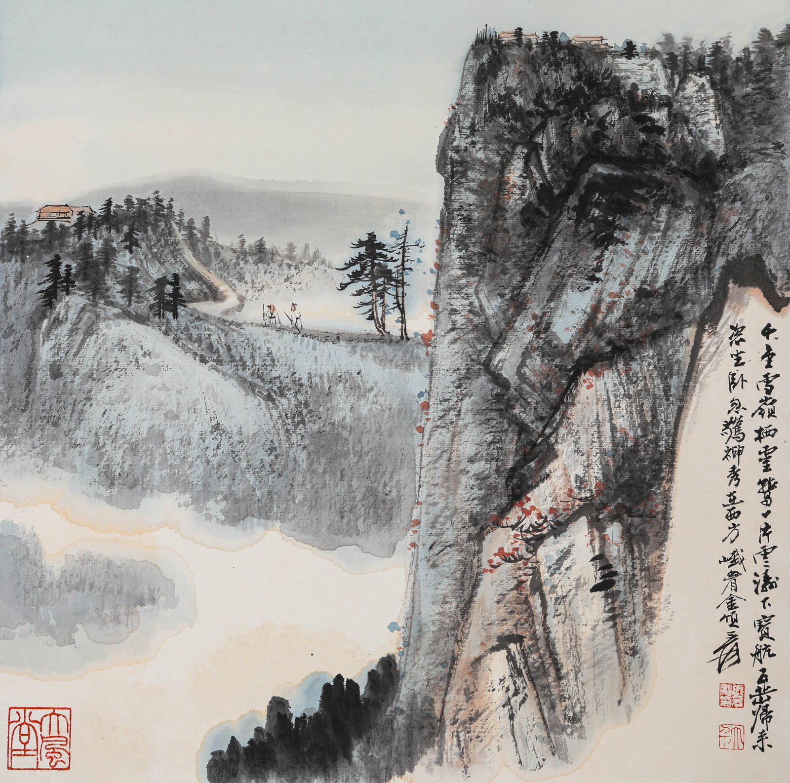 Zhang Daqian (1899-1983), attributed to, Landscape (1 of 4)