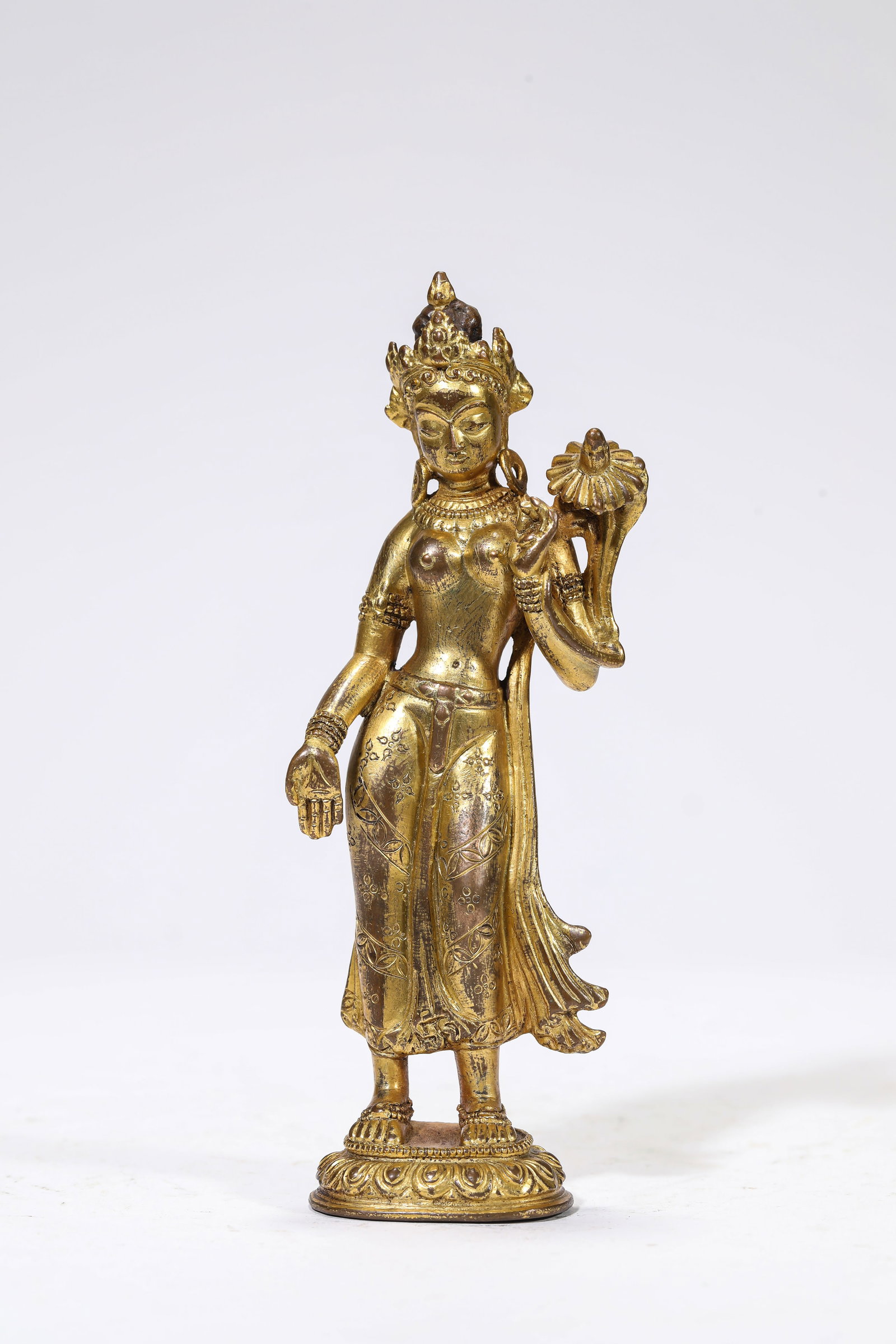 A Gilt-Bronze Figure of Green Tara (1 of 6)