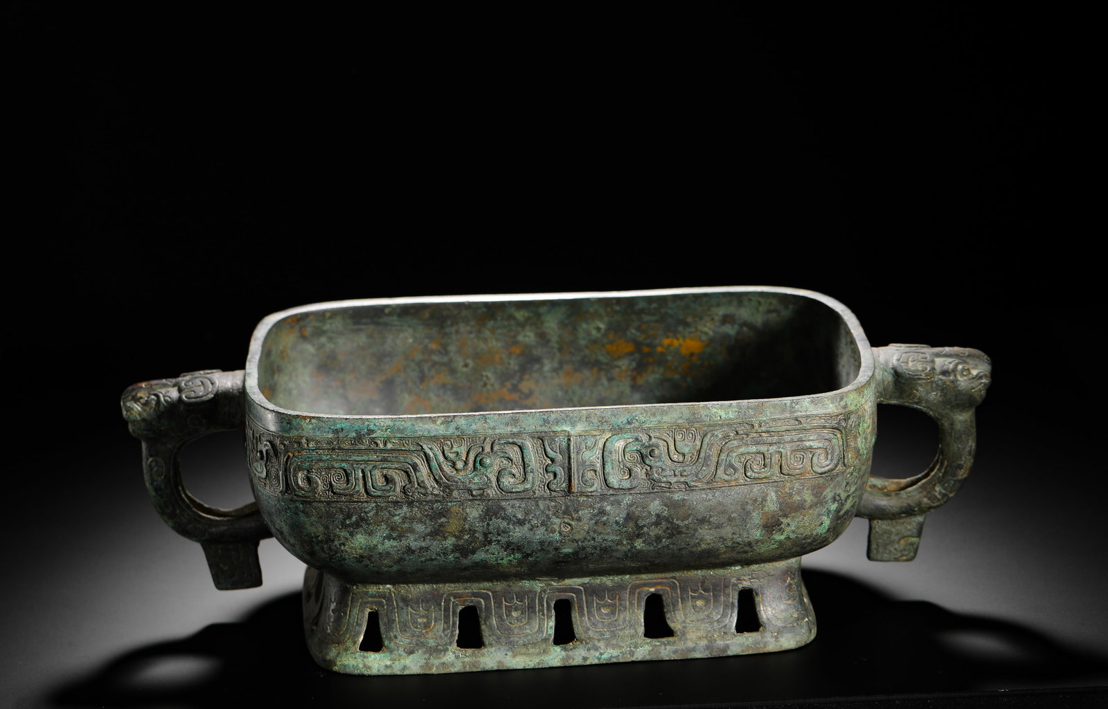A Western Zhou Dynasty Bronze 'Animal Mask' Xu (1 of 10)