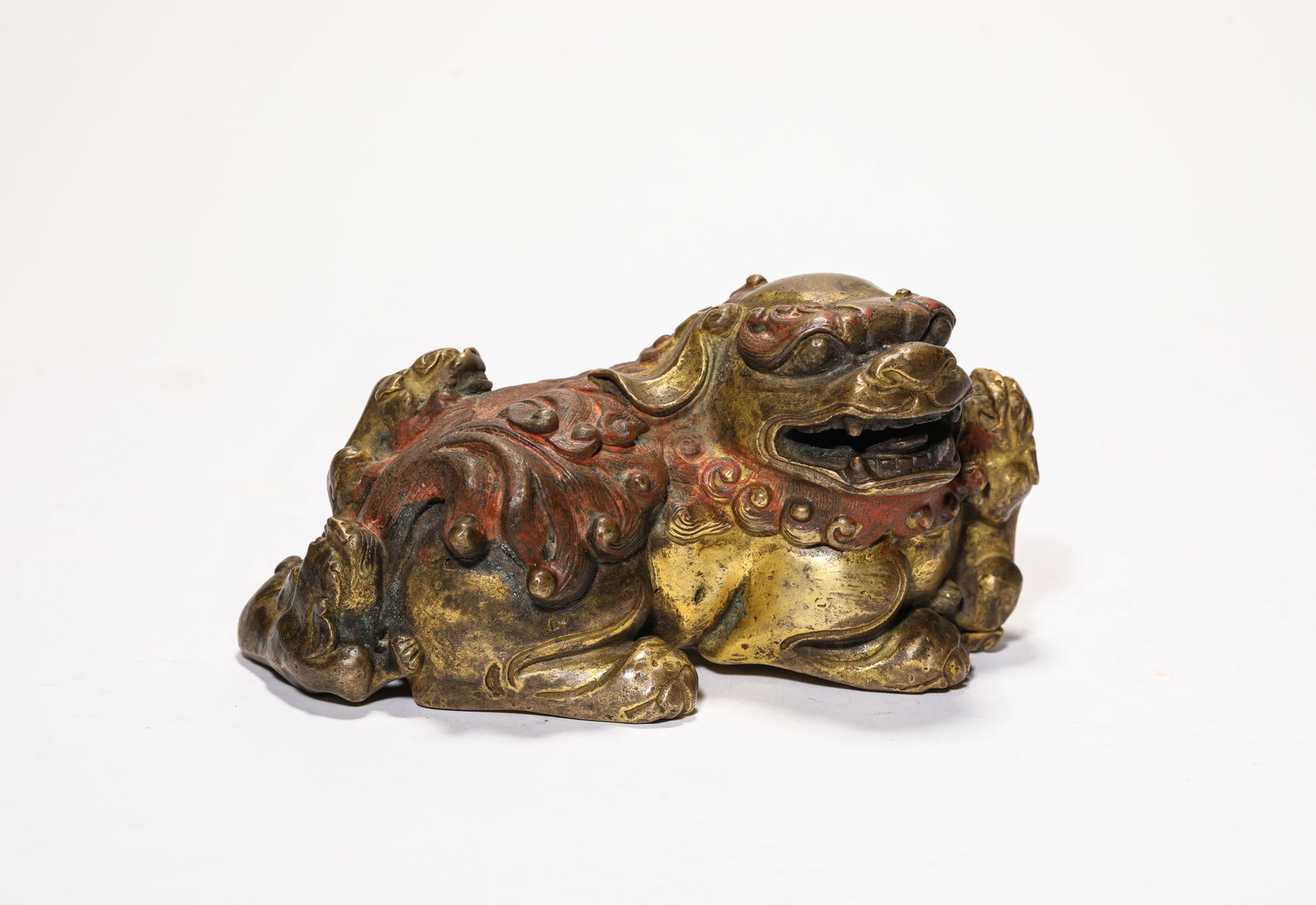 A Gilt-Bronze 'Lion and Cub' (1 of 5)