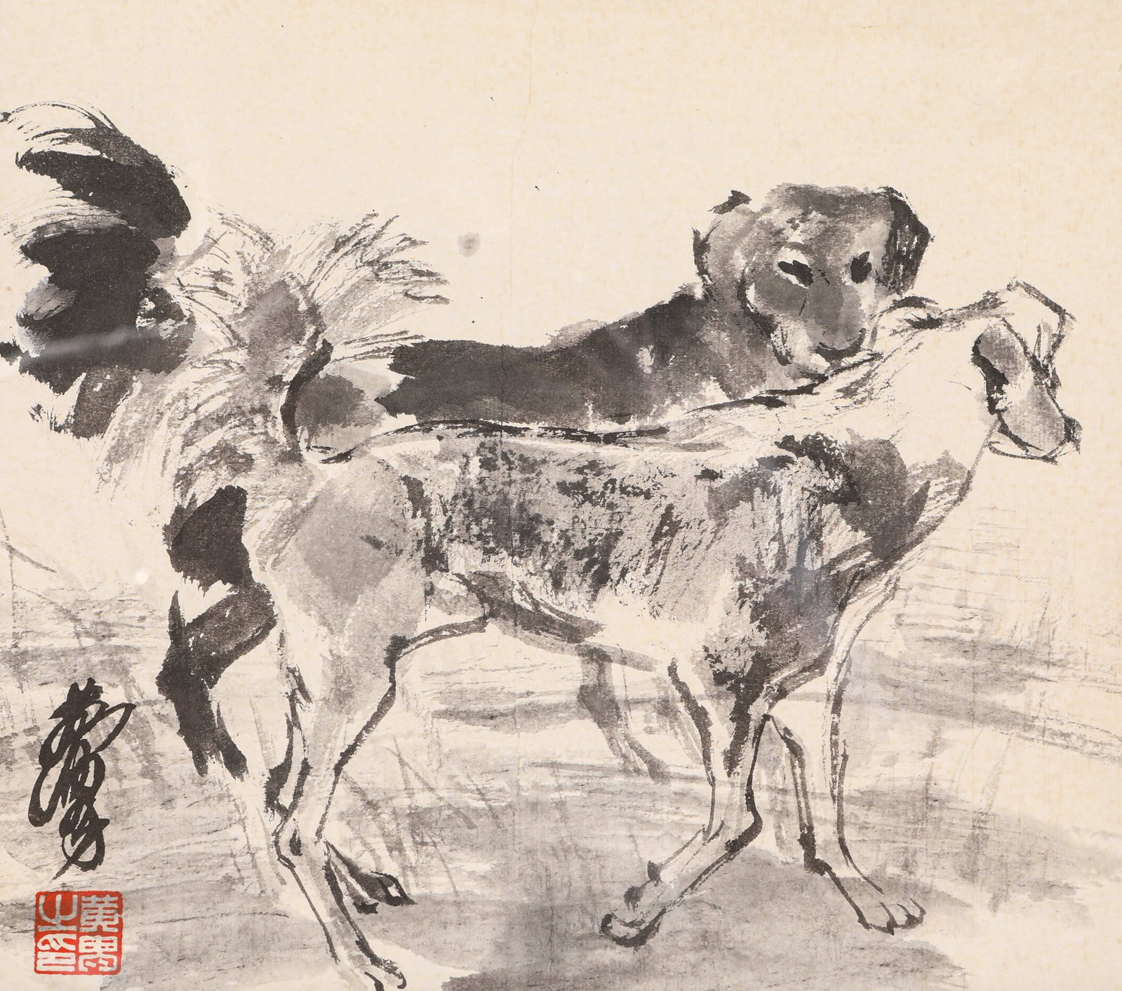 Huang Zhou (1925-1997), attributed to, Companions (1 of 4)