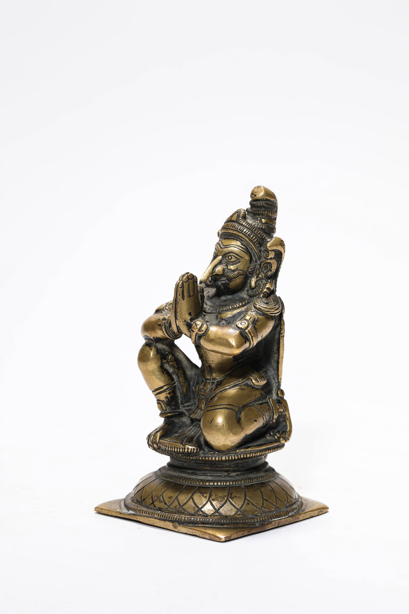 A Bronze Figure of Buddha: A Bronze Figure of Buddha Dimensions: Weight: 881g. Length: 7.0 cm (2.76 in) x Width: 6.5 cm (2.56 in) x Height: 12.5 cm (4.92 in). All measurements are approximate.