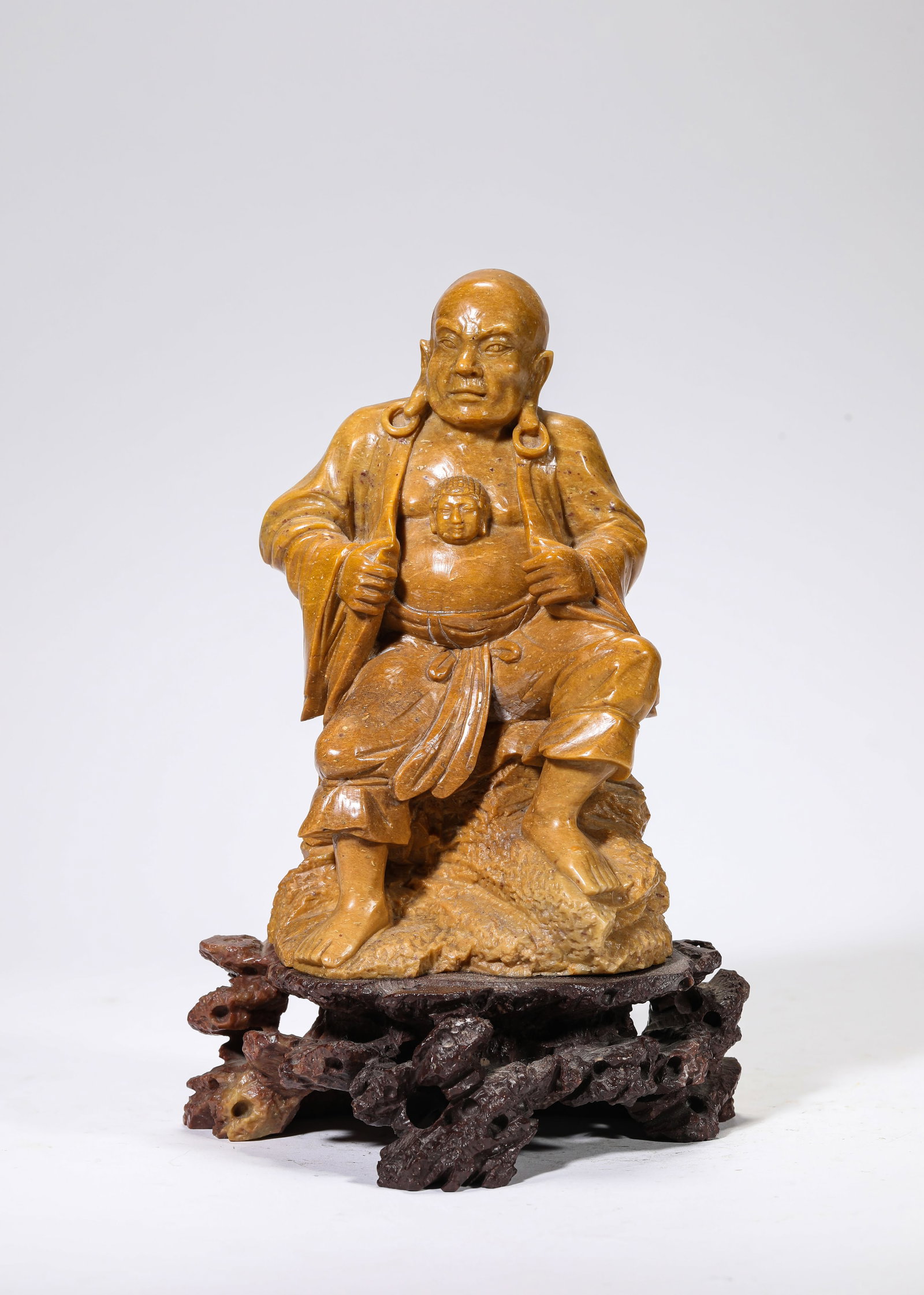 A Shoushan Stone Figure of an Arhat (1 of 6)
