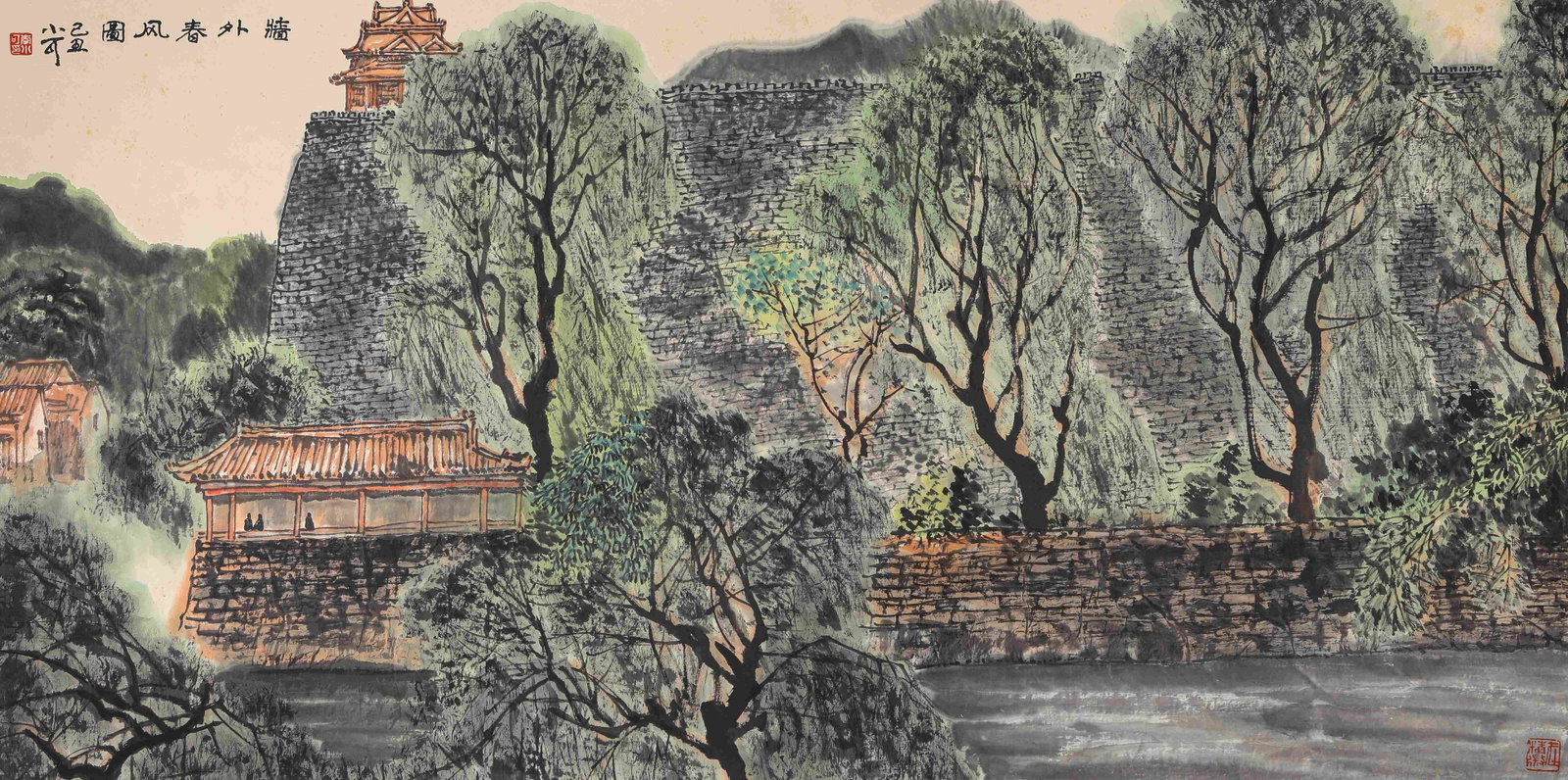 Li Xiaoke (1944-2021), attributed to, Spring View Beyond the Wall (1 of 6)