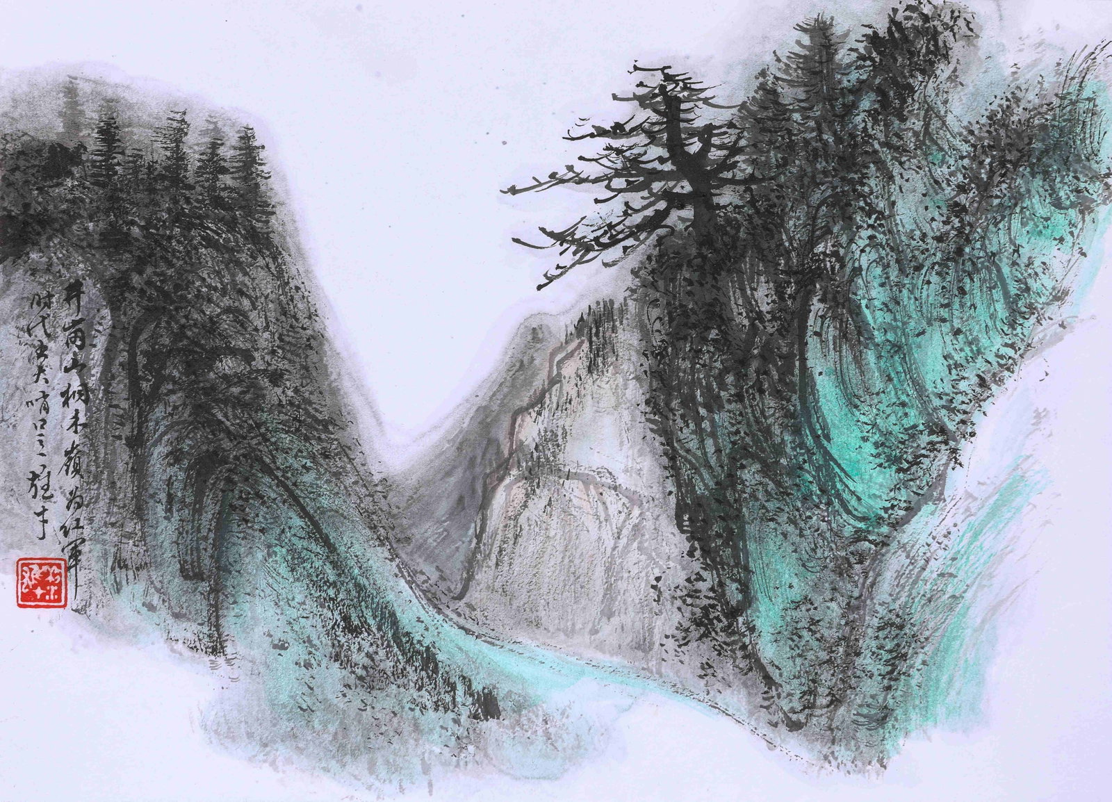 Li Xiongcai (1910-2001), attributed to, Summer Mountains (1 of 4)