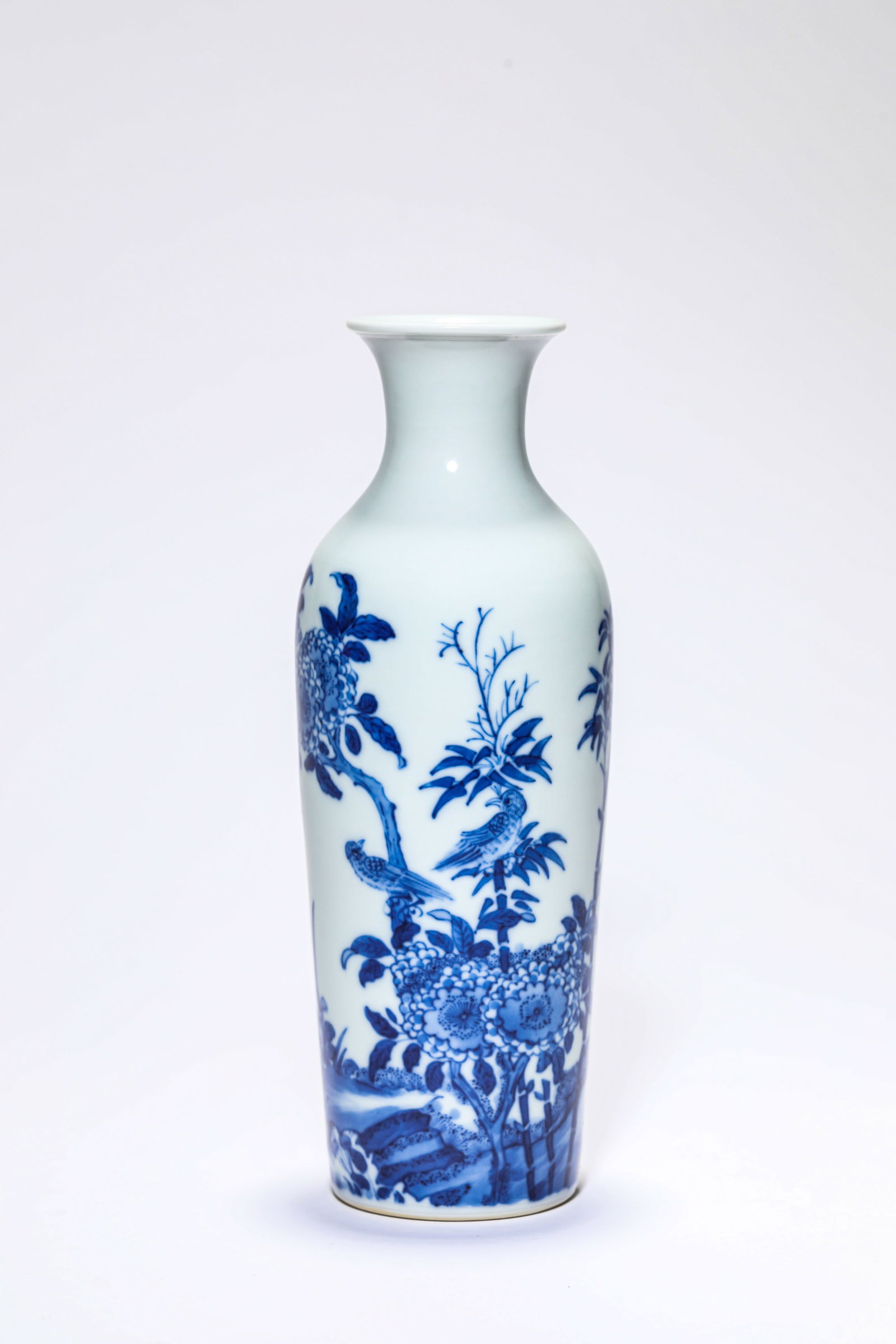 A Blue and White 'Floral' 'Guanyin' Vase (1 of 5)