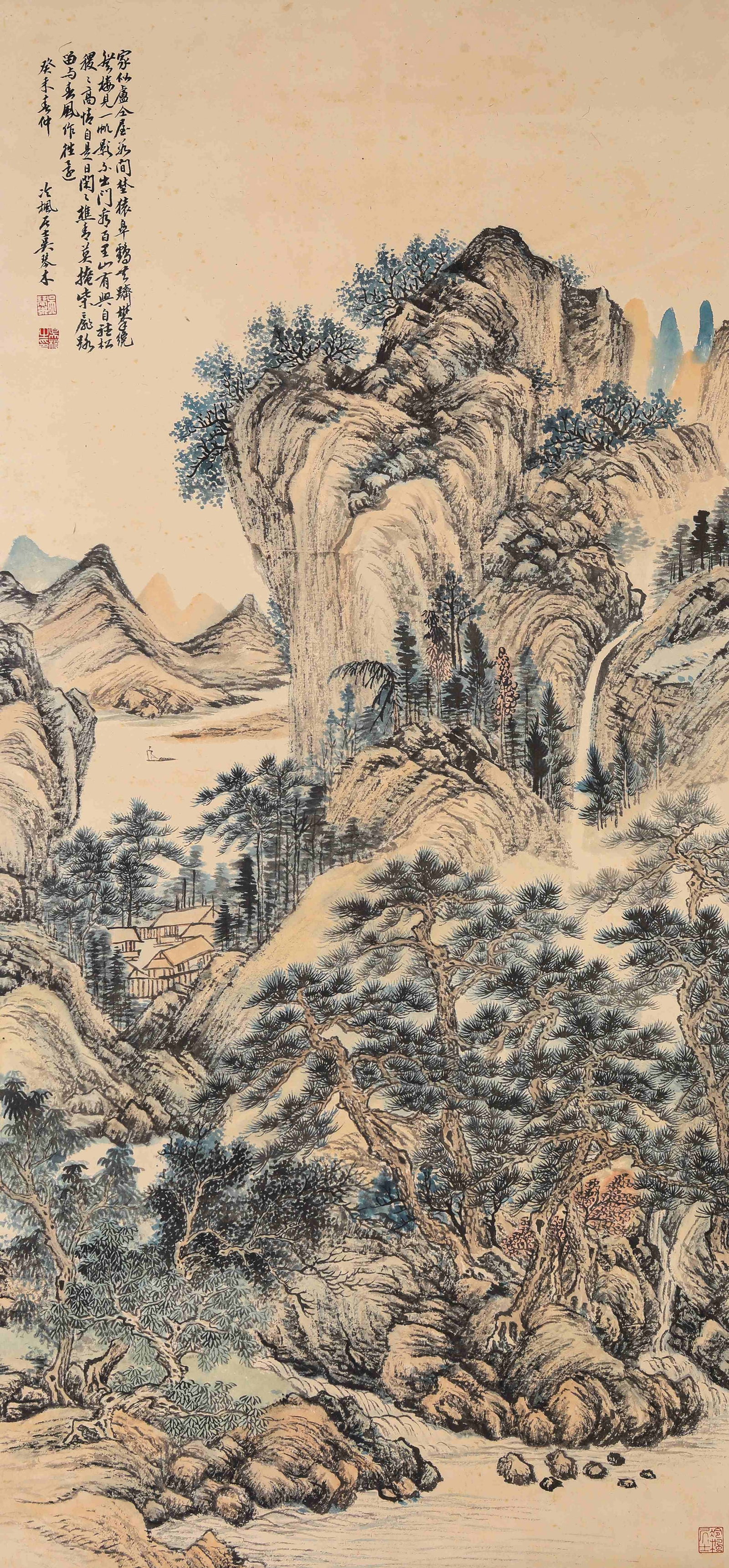 Wu Qinmu (1894-1953), attributed to, Landscape (1 of 7)
