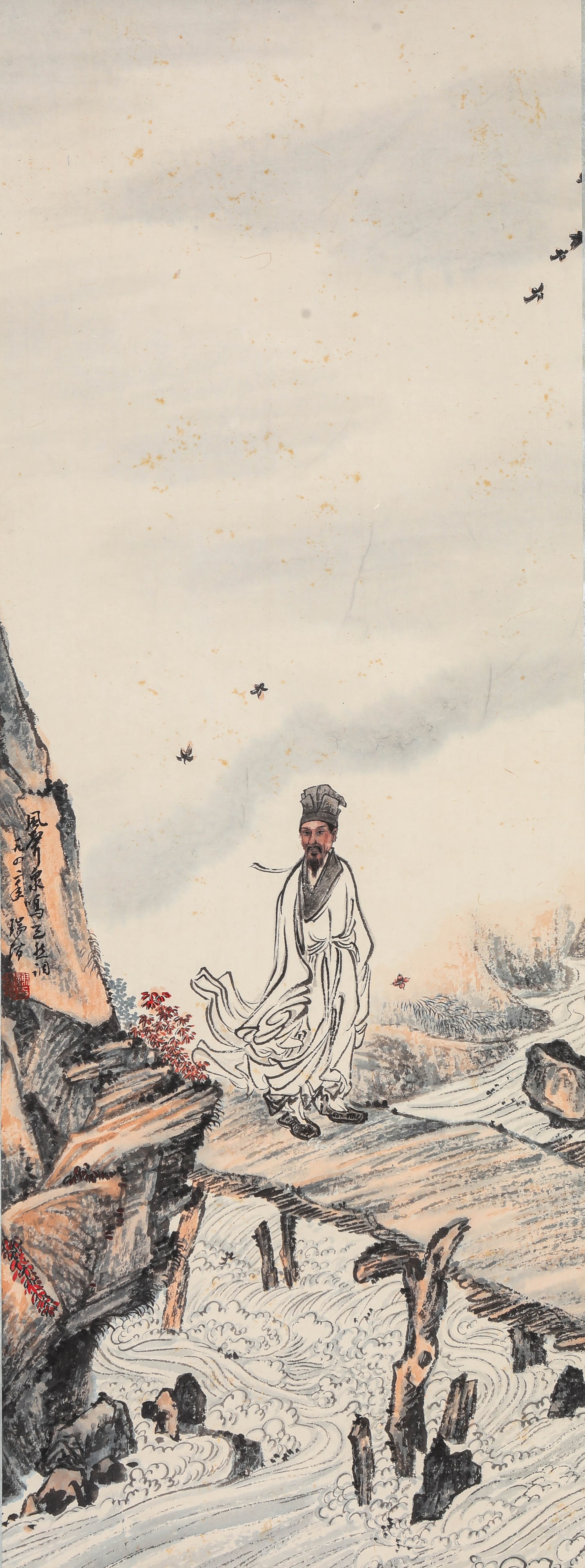 Xie Ruijie (1902-2000), attributed to, Figures: Xie Ruijie (1902-2000), attributed to, Figures Dimensions: Width: 30 cm x Height: 82 cm. All measurements are approximate.