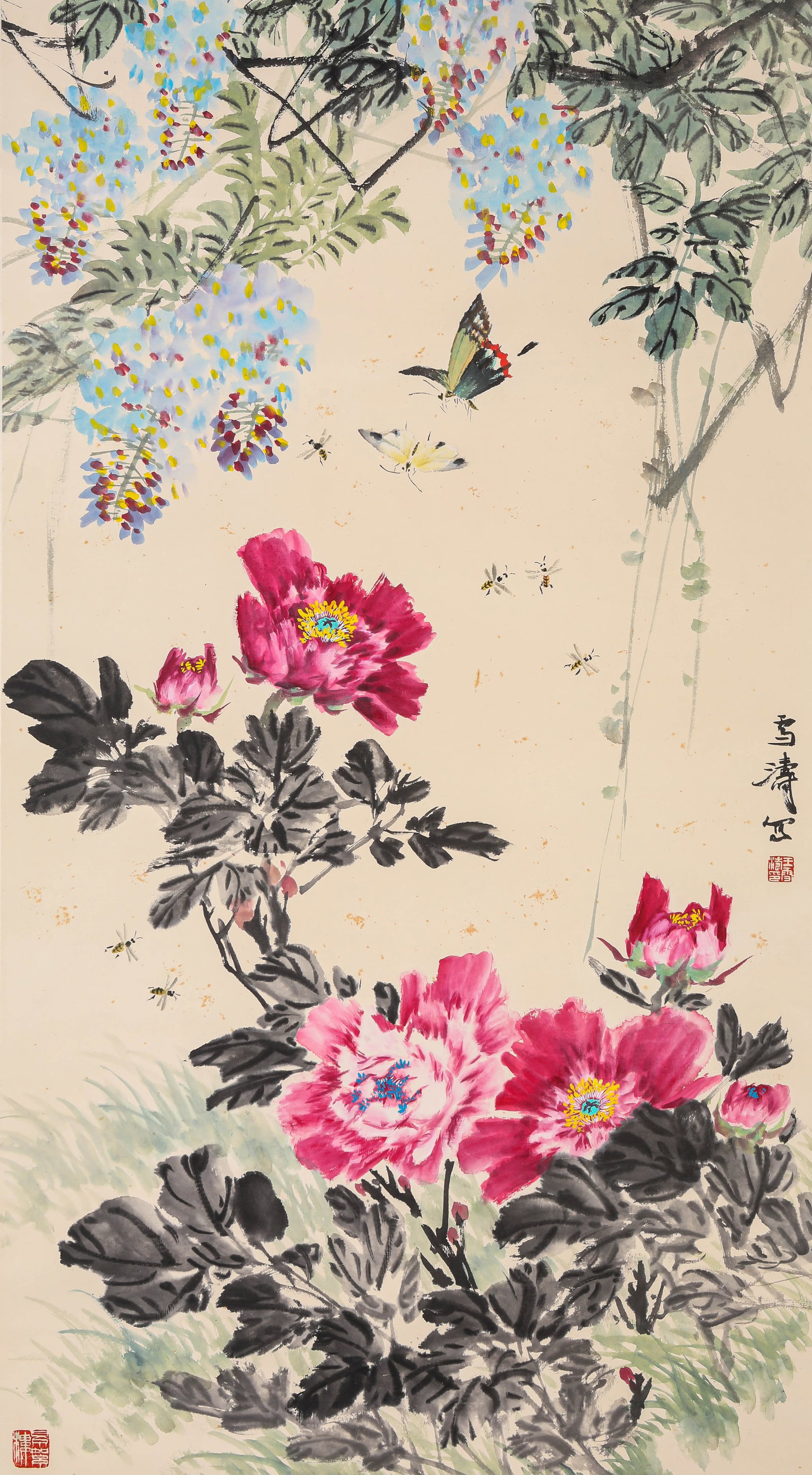 Wang Xuetao (1903-1982), attributed to, Flower-and-Bird (1 of 6)