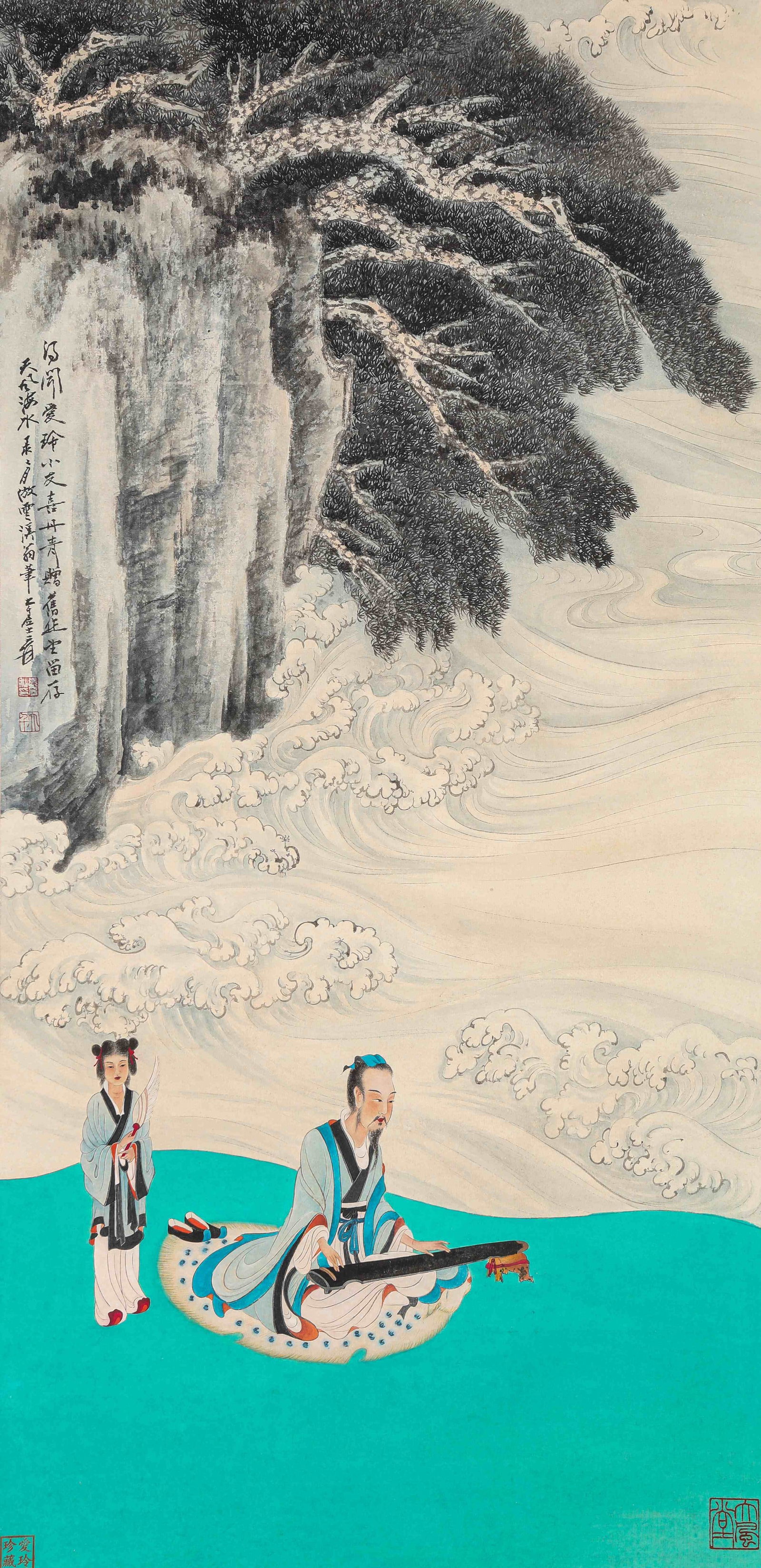 Zhang Daqian (1899-1983), attributed to, Sky Wind and Sea Water (1 of 6)