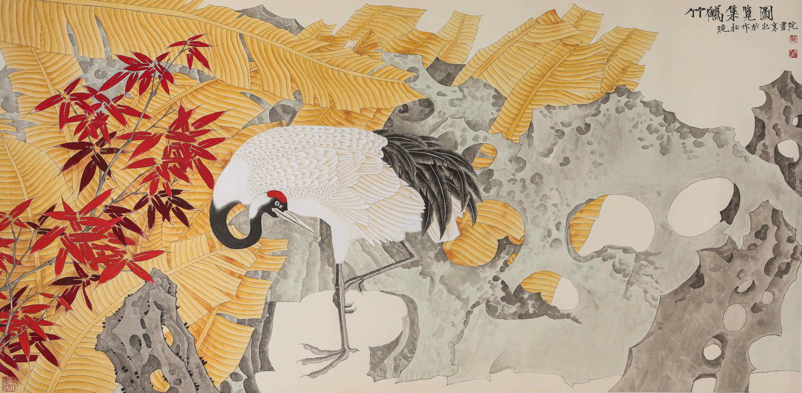 Mo Xiaosong (b. 1964), attributed to, Immortal Crane (1 of 6)