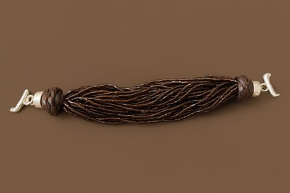 Chicos Brown Beaded Multi-Strand Bracelet