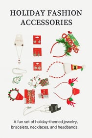 CHRISTMAS JEWELRY & HEADBANDS LOT
