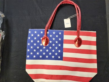 PATRIOTIC FLAG TOTE BAG