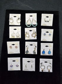 Main Street Earrings Lot – 12 Pairs Assorted Styles
