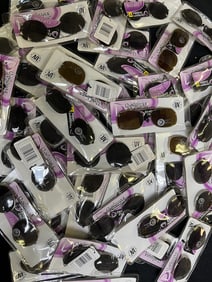 40-PACK DESIGNER CLIP-ON SUNGLASSES - UV PROTECTION