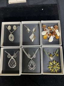 ELEGANT MIX-IT BY JCPENNEY NECKLACE & EARRING SET COLLECTION-6 UNIQUE DESIGNS