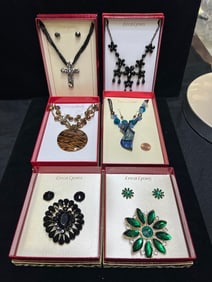 ERICA LYONS DELUXE JEWELRY GIFT SETS- STATEMENT NECKLACES, EARRINGS, & BROOCHES