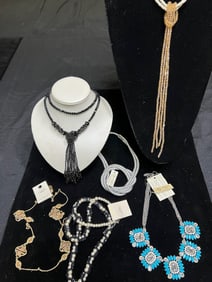 SET OF 6 AMRITA SINGH STATEMENT NECKLACE - BOLD, BEADED, & BEAUTIFUL