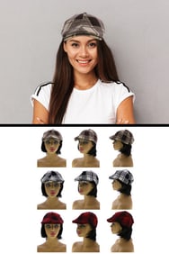 Plaid Wool Blend Newsboy Cap  Classic Check Pattern Hat in Assorted Colors