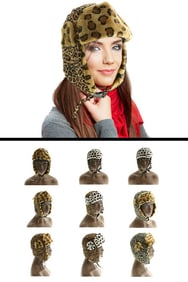 Leopard Print Aviator Hat