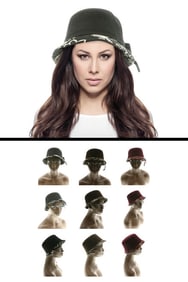 Ribbon Trimmed Bucket Hat