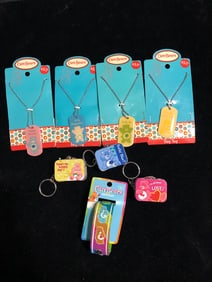 Care Bears Jewelry & Keychain Lot 8 Piece Collection