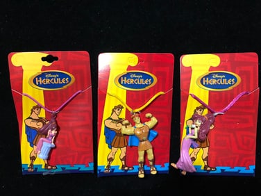 Disney Hercules Vintage Necklace Lot Hercules & Megara