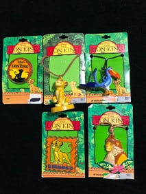 Vintage Disney The Lion King Collectible Jewelry & Pin Lot 5 Piece Set (1990s)
