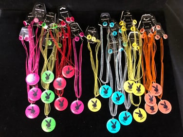 Playboy Neon Logo Necklace Set
