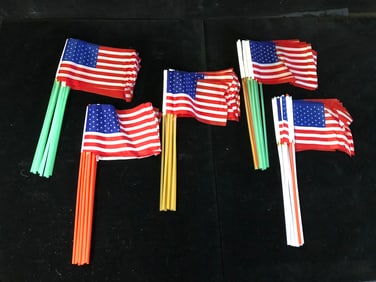 Mini American Flag Stick Set