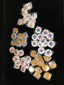 Patriotic USA Button Pin Set We Love America & America Will Strike Back Designs