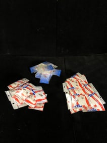 Patriotic USA Jewelry Set American Flag & Star Pins and Earrings