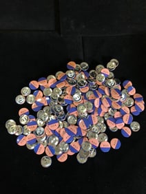 Patriotic USA Flag Buttons Collection of Red, White & Blue U.S.A. Pins