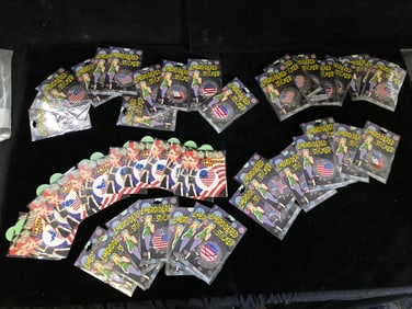 Patriotic Embroidered Iron On & Sticker Patches USA Flag Designs (Heart, Apple, Eagle, More)