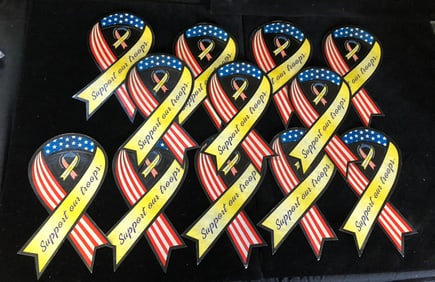 Support Our Troops Patriotic Ribbon Magnets