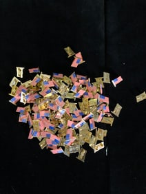 American Flag Lapel Pins Gold Enamel USA Flag Pins for Patriotic Events, Veterans, and Holidays