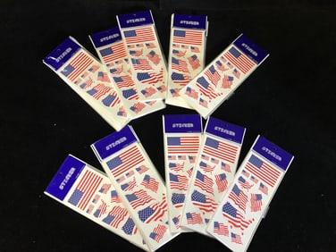 American Flag Sticker Pack Patriotic USA Flag Designs (Made in Taiwan)