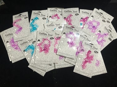 Tattoo You 2 Piece Stretch Choker and Bracelet and Anklet Set Retro Tattoo Style Jewelry