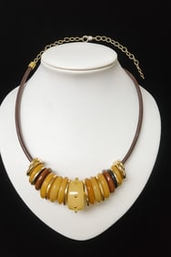 Chicos Silver Multi-Strand Beaded Statement Necklace