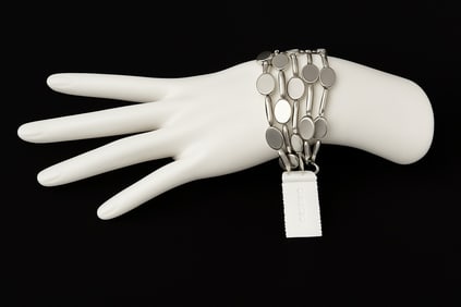 Chico’s Silver Multi-Strand Oval Link Bracelet