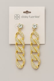 Daisy Fuentes Gold Chain Link Statement Earrings