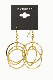 Express Gold Multi-Hoop Dangle Earrings