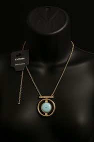 Express Semi-Precious Turquoise Pendant Necklace