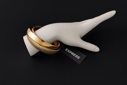 Express Gold Textured Bangle Bracelet Set