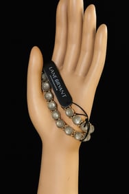 Lane Bryant Gray Beaded Double Strand Bracelet