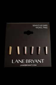 Lane Bryant Metallic Bar Stud Earring Set